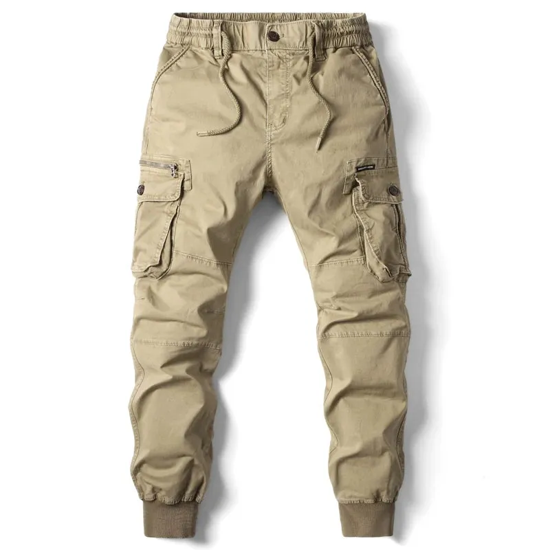 Rib Style Side Pockets Cargo Pants