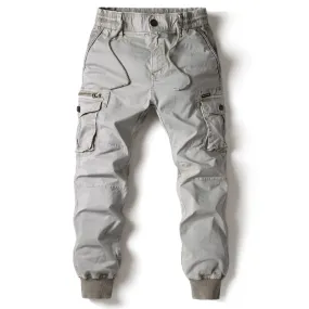 Rib Style Side Pockets Cargo Pants