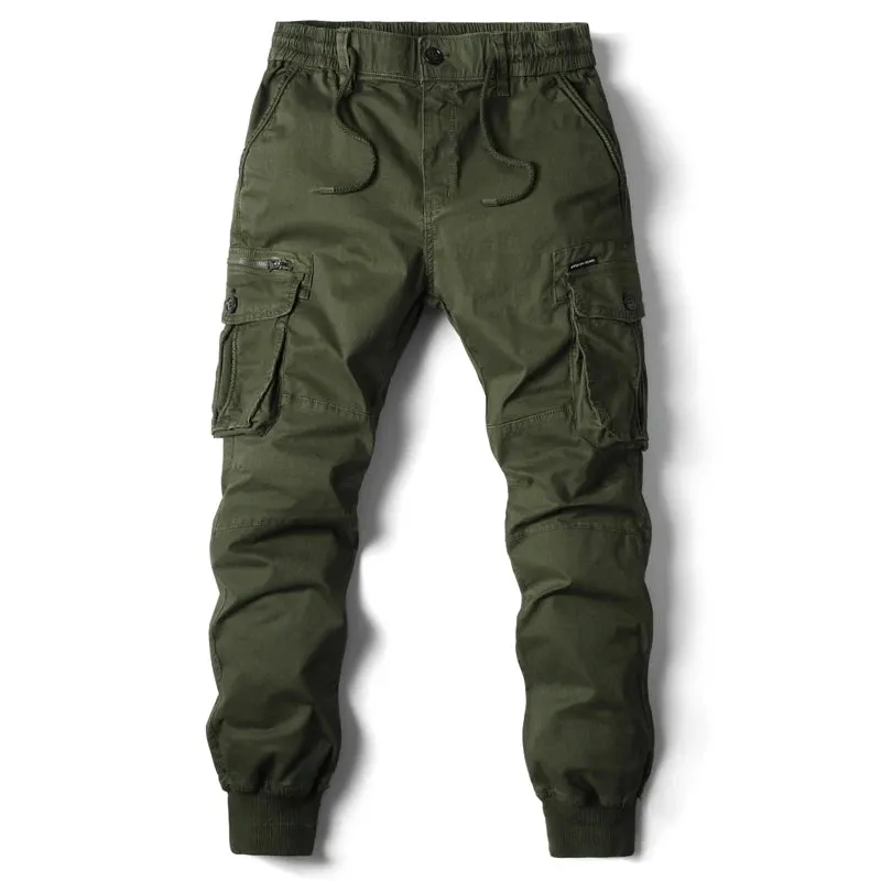 Rib Style Side Pockets Cargo Pants