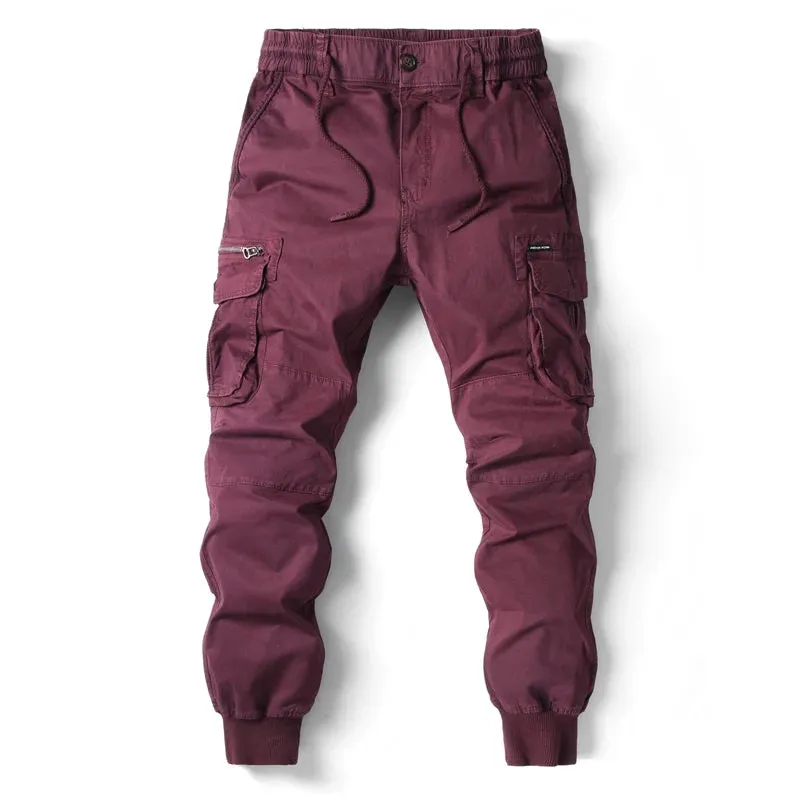 Rib Style Side Pockets Cargo Pants