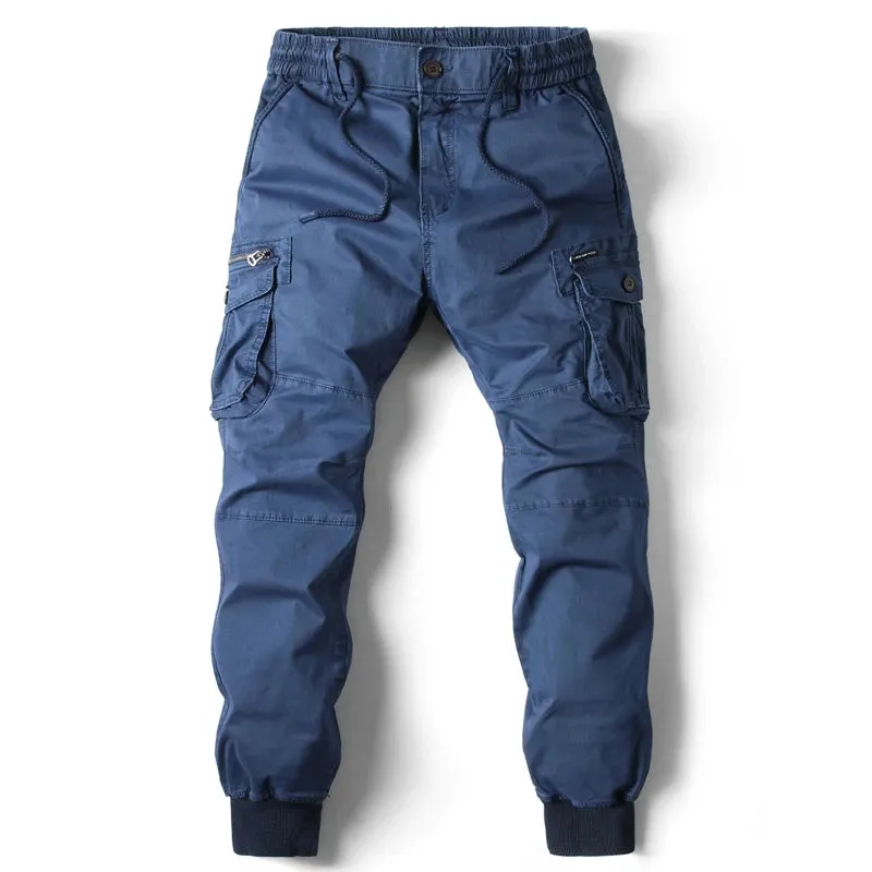 Rib Style Side Pockets Cargo Pants