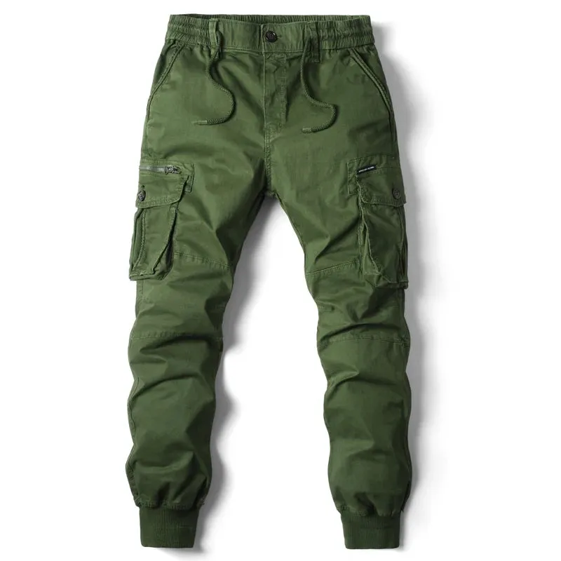 Rib Style Side Pockets Cargo Pants