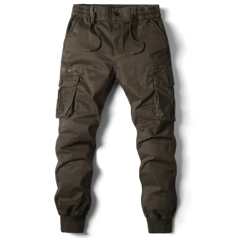 Rib Style Side Pockets Cargo Pants