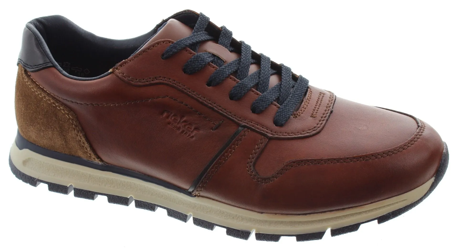 RIEKER Mens B0503 Lace Trainers In Tan