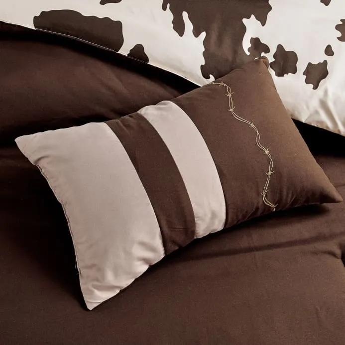 Rustic Brown Cowhide Comforter Set