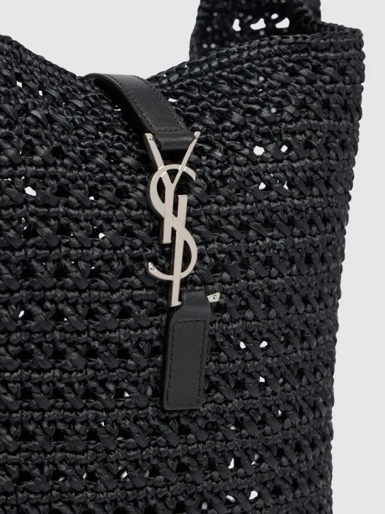 Saint Laurent   Le 5 à 7 medium raffia crossbody bag 