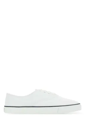 Saint Laurent White Leather Tandem Sneakers