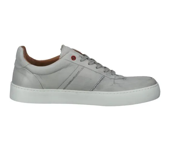 SANSIBAR scarpe da uomo in vera pelle sneakers per il tempo libero con suola removibile 1096342 grigio chiaro