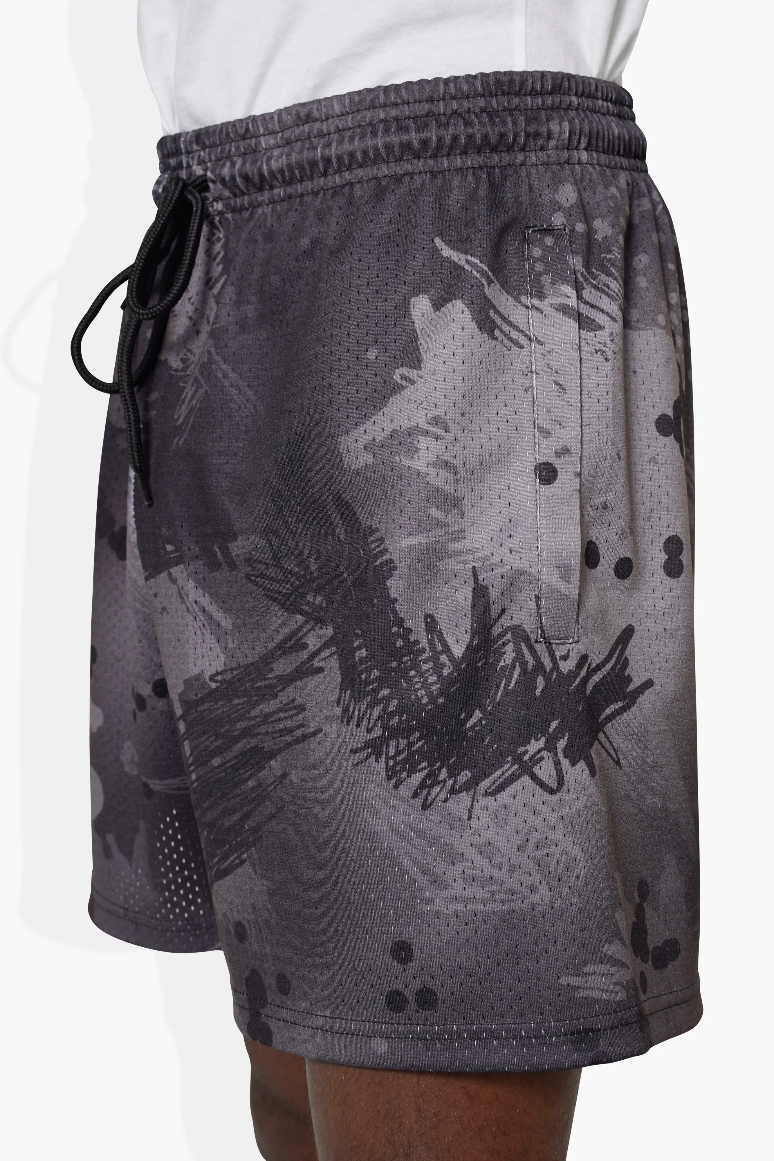 Scratch Camo Short Black