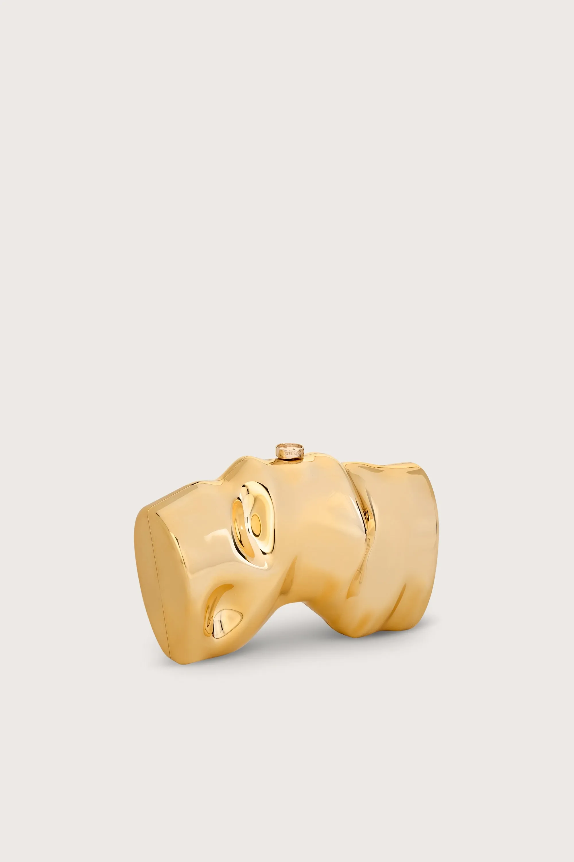SCRUNCH CLUTCH - SHINY GOLD