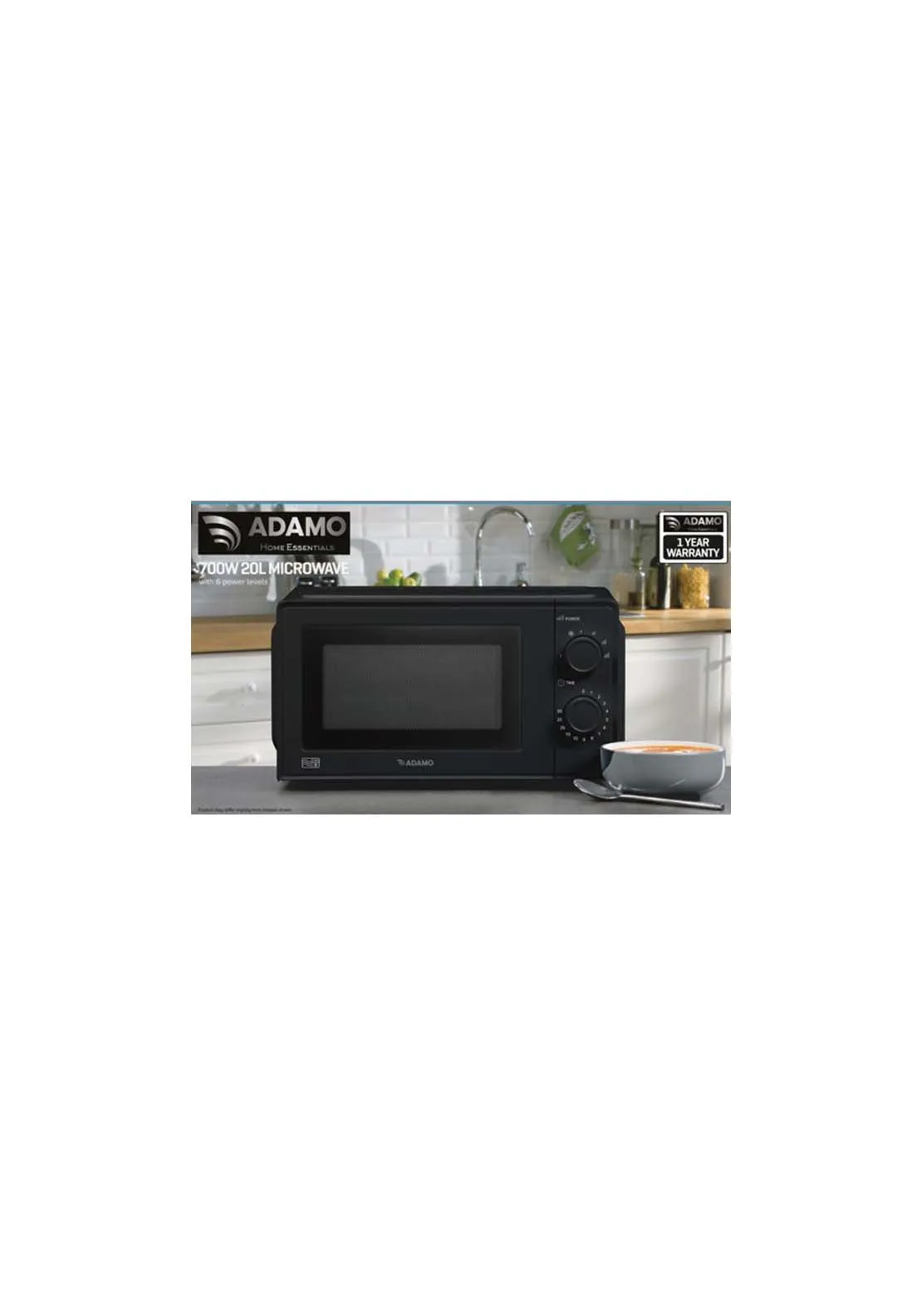 Sda2638Ed Adamo 20L Manual Microwave - Black