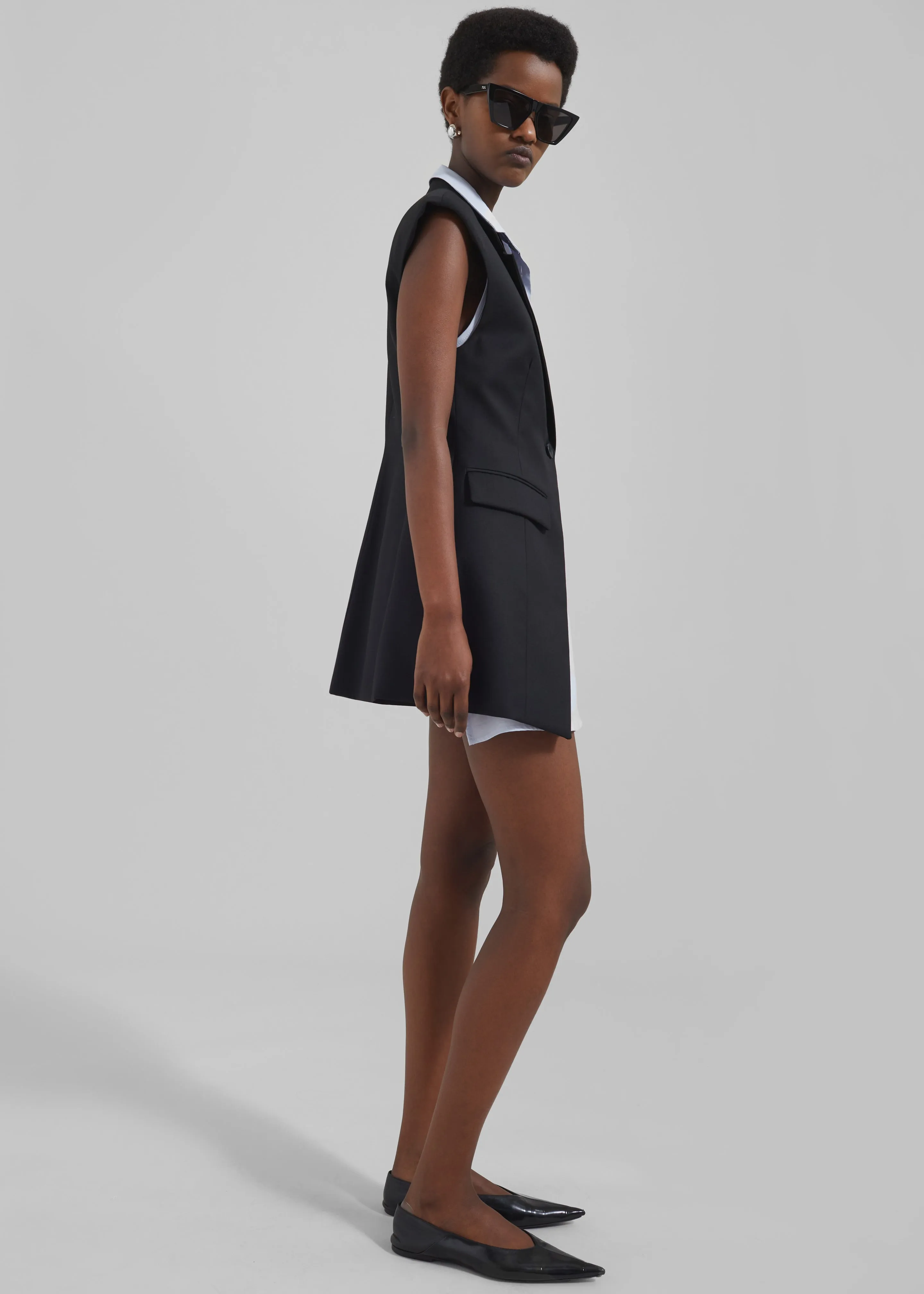 Shari Layered Vest - Black