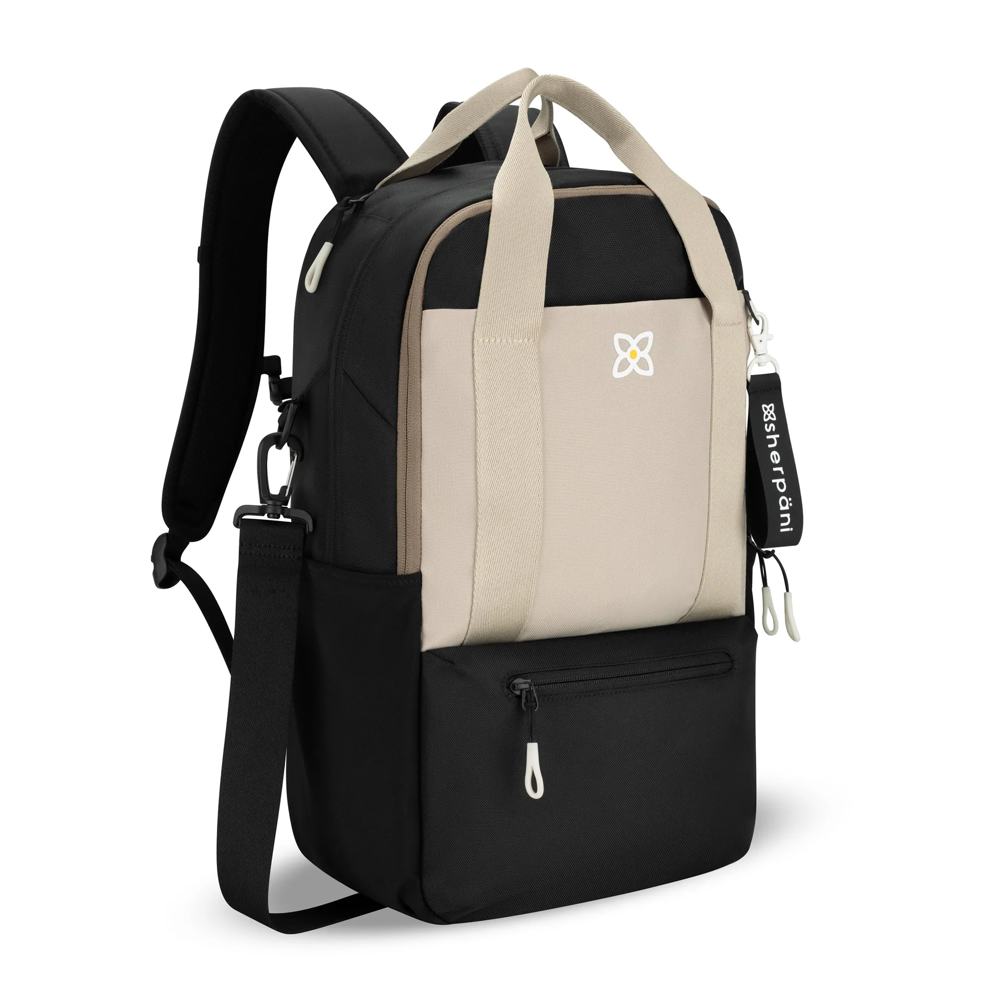 Sherpani Camden Convertible Backpack/Crossbody/Tote Bag con leche