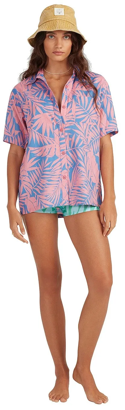 shirt Billabong Mystic Beach Button - Pink Sunset - women´s