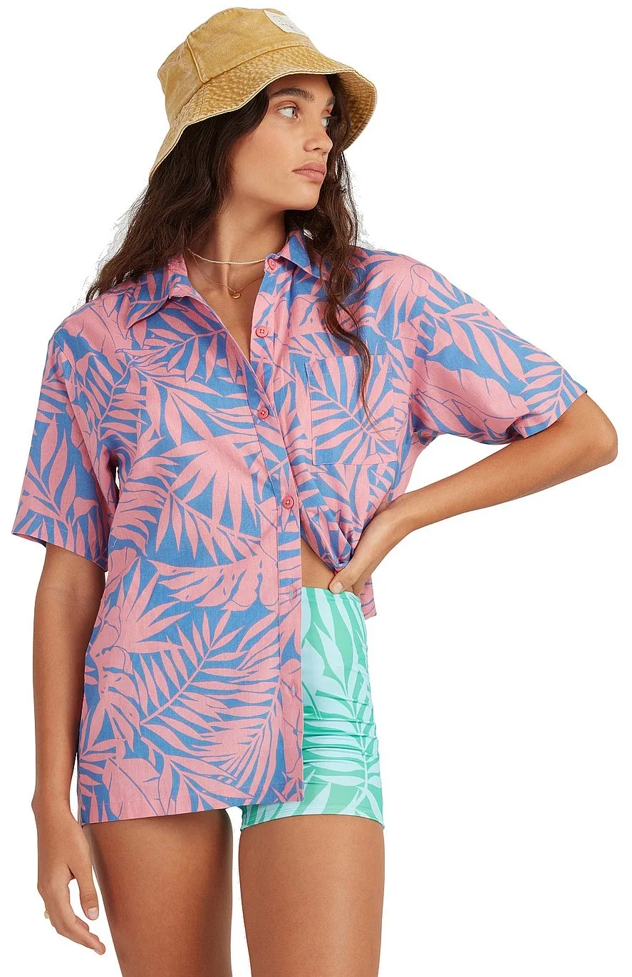 shirt Billabong Mystic Beach Button - Pink Sunset - women´s