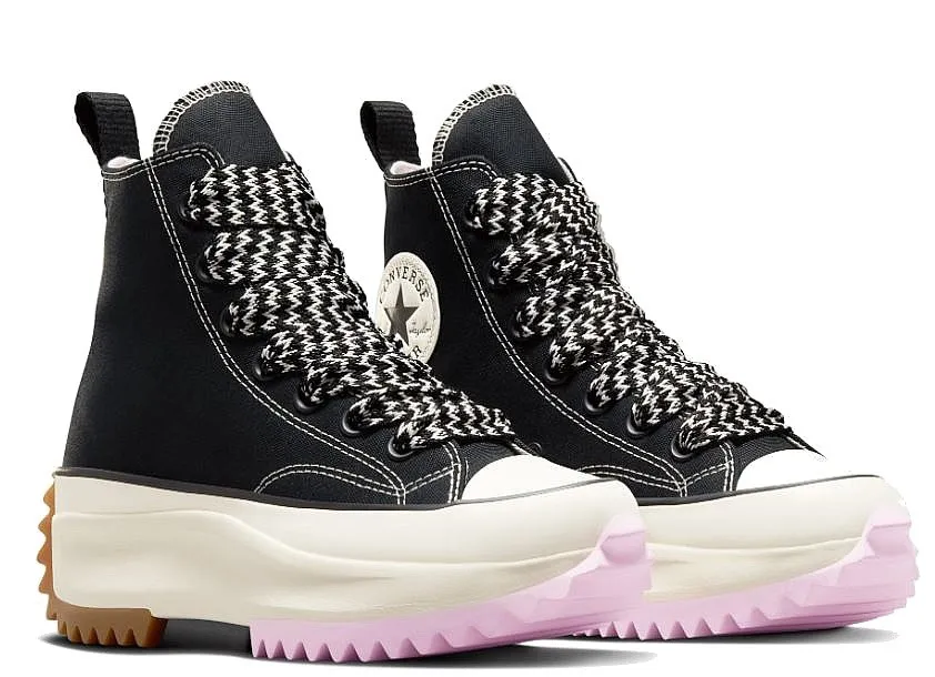 shoes Converse Run Star Hike Platform Canvas Hi - A10435/Black/Pink Foam/Egret