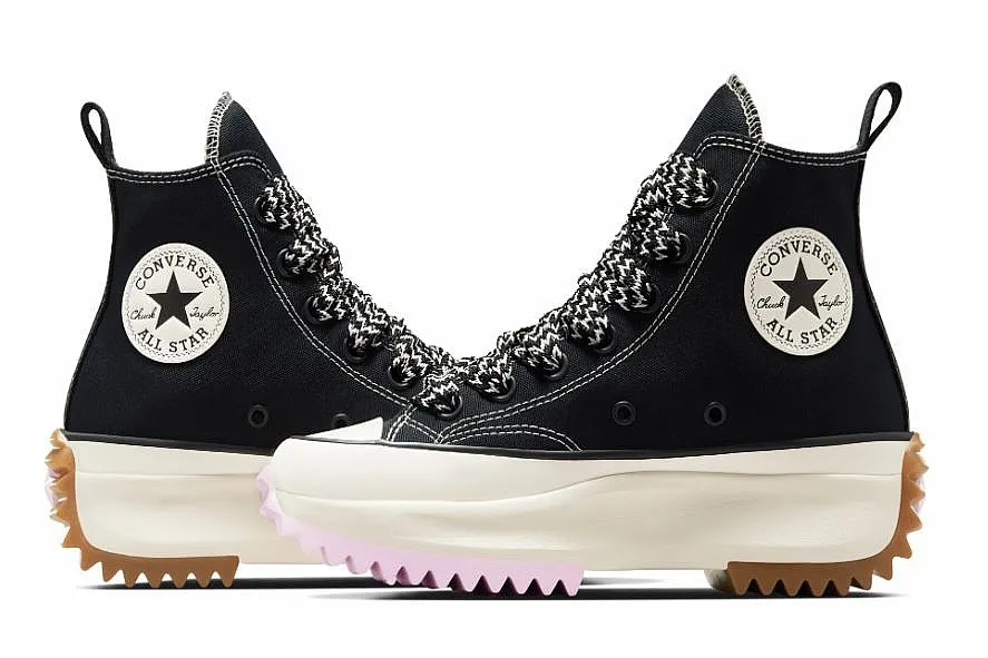 shoes Converse Run Star Hike Platform Canvas Hi - A10435/Black/Pink Foam/Egret