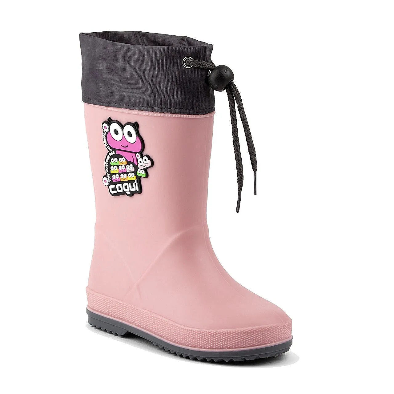 shoes Coqui 8508/Rainy Collar - Powder Pink/Dark Grey - kid´s