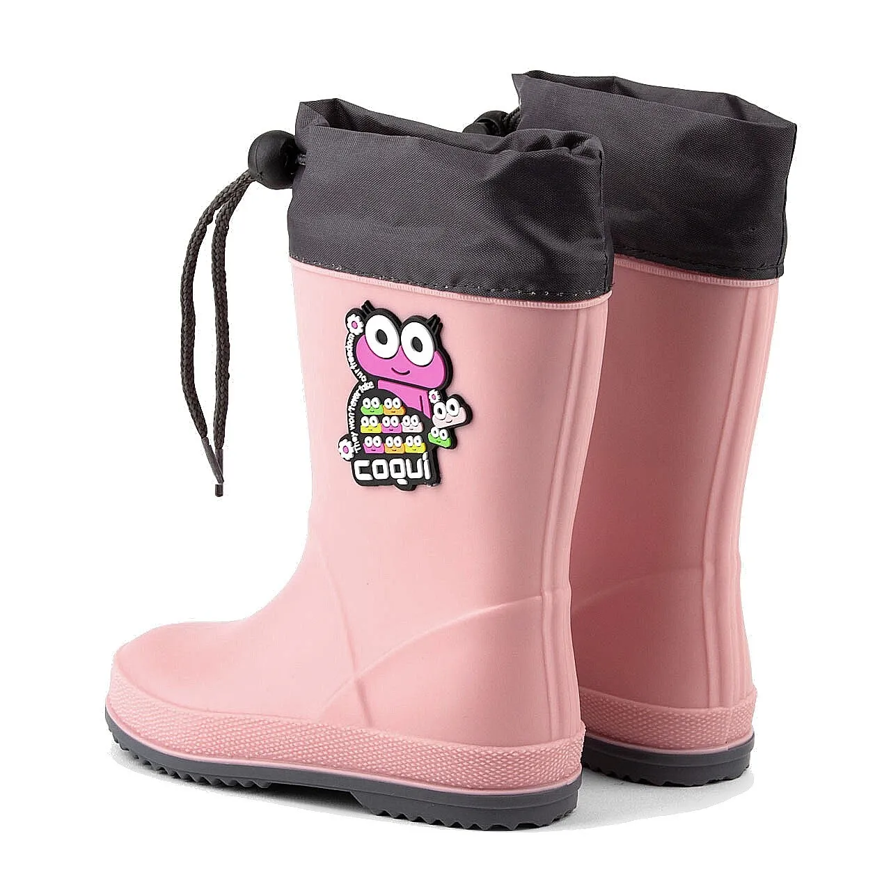 shoes Coqui 8508/Rainy Collar - Powder Pink/Dark Grey - kid´s