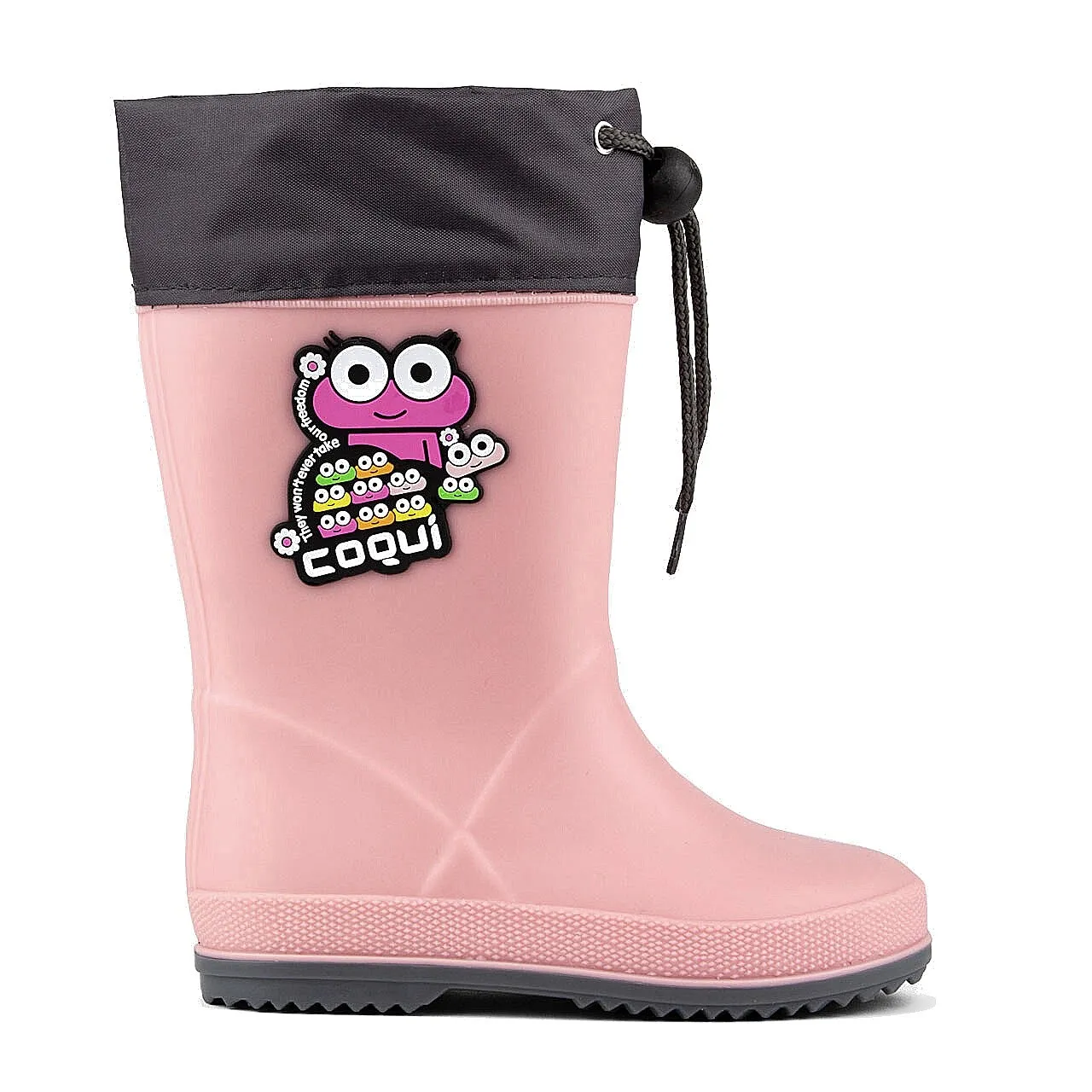 shoes Coqui 8508/Rainy Collar - Powder Pink/Dark Grey - kid´s