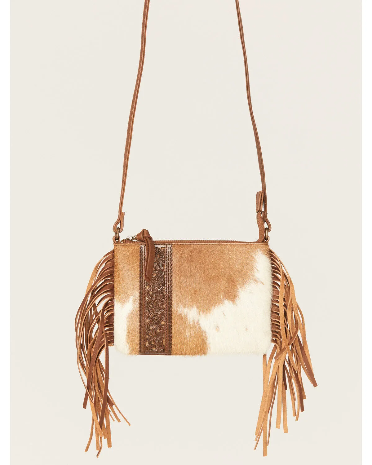 Shyanne Women's Brown Hair-On Crossbody Bag