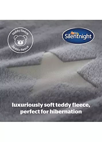 Silentnight Glow in The Dark Teddy Fleece Duvet Cover Set - Grey | Kaleidoscope
