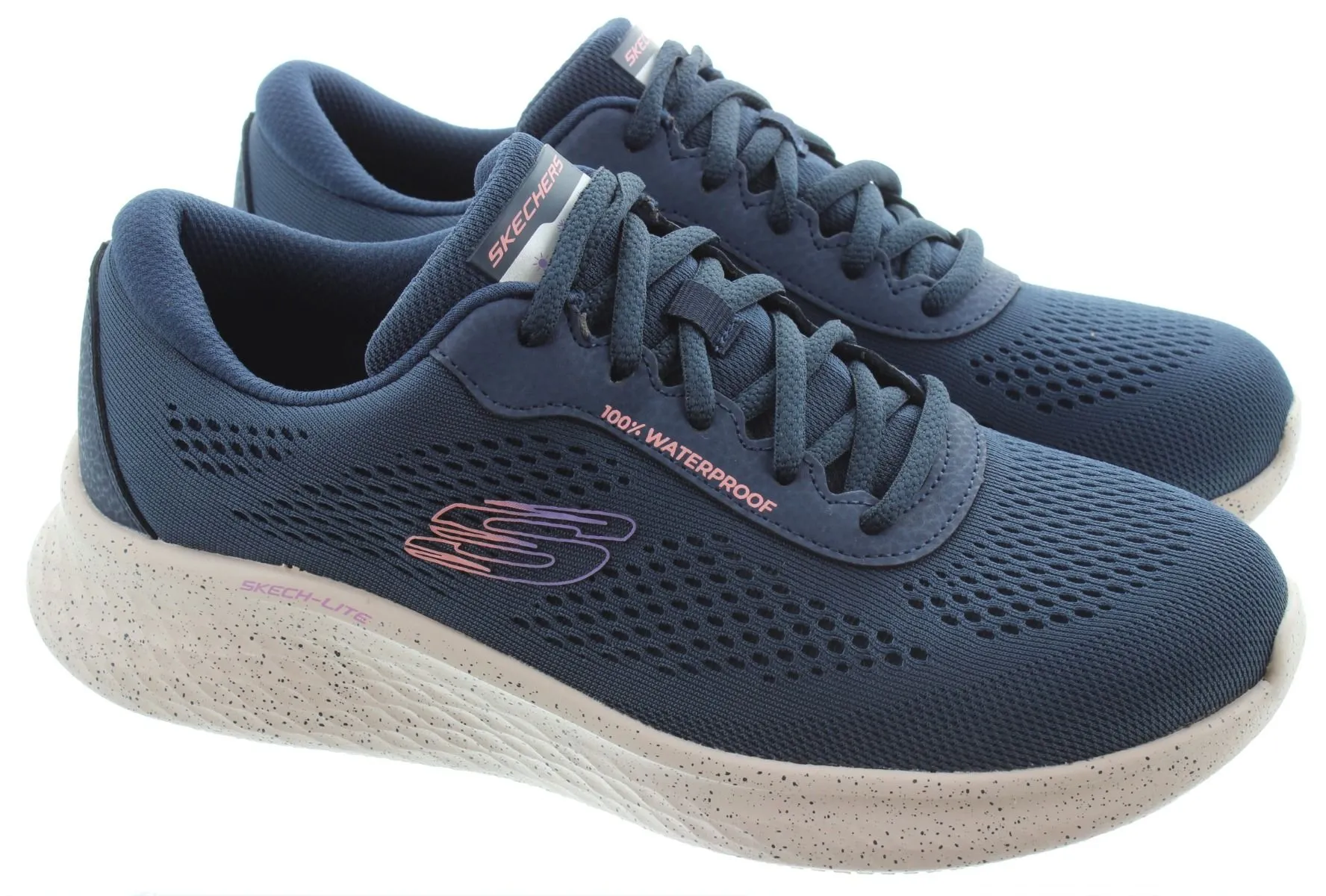 SKECHERS Ladies 150198 Waterproof Trainers In Navy