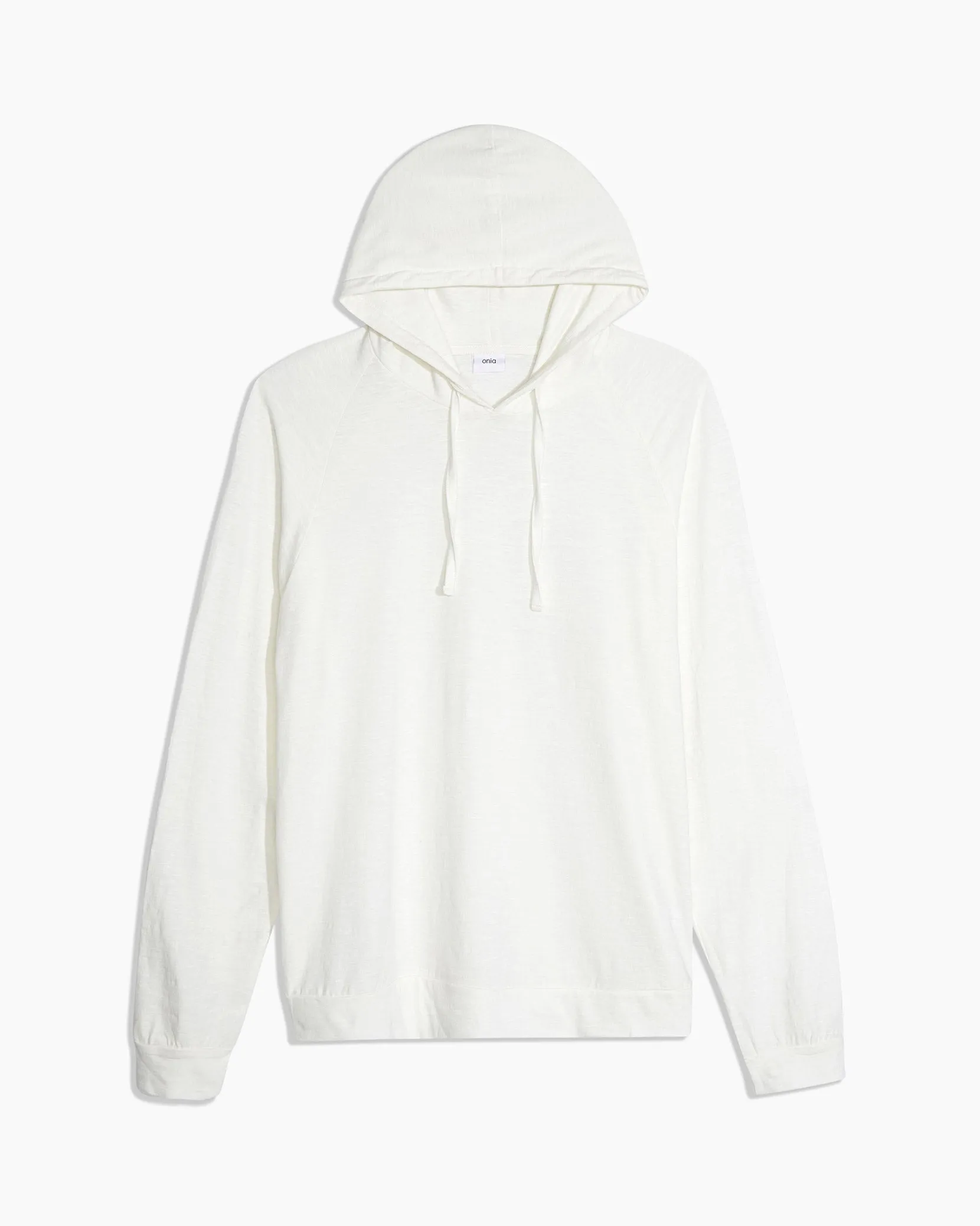 Slub Pull-Over Hoodie | White