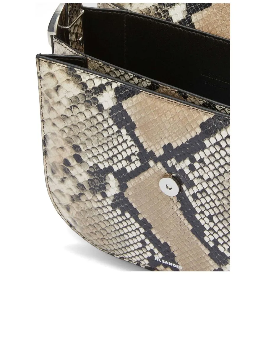 Snakeskin Effect Shoulder Bag