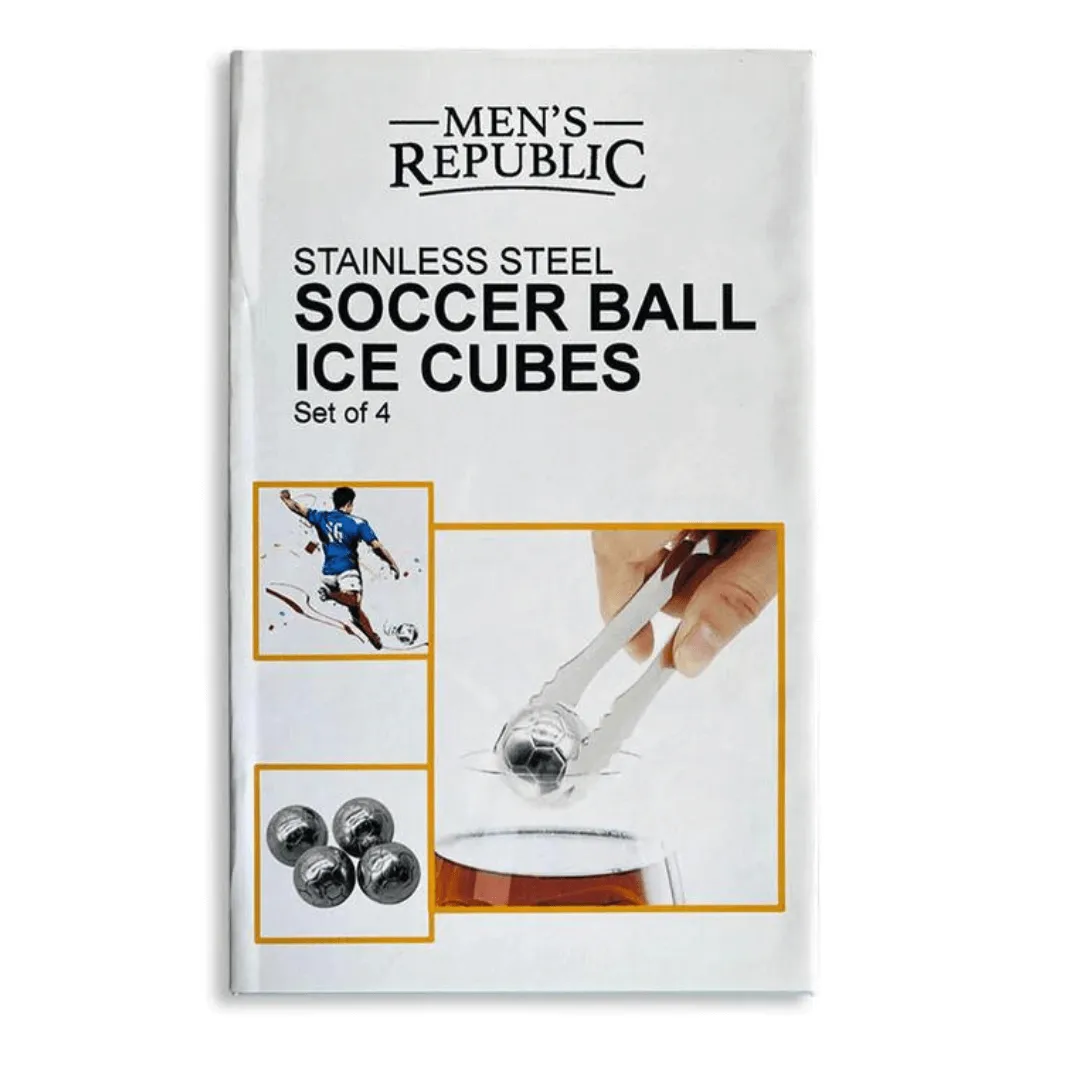 Soccer Ball Ice Cubes - Stainless Steel