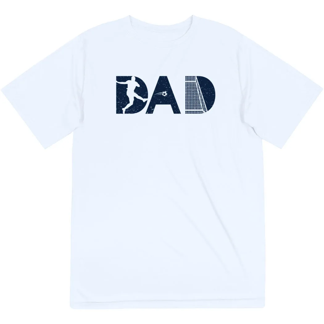 Soccer Short Sleeve Performance Tee - Soccer Dad Silhouette 