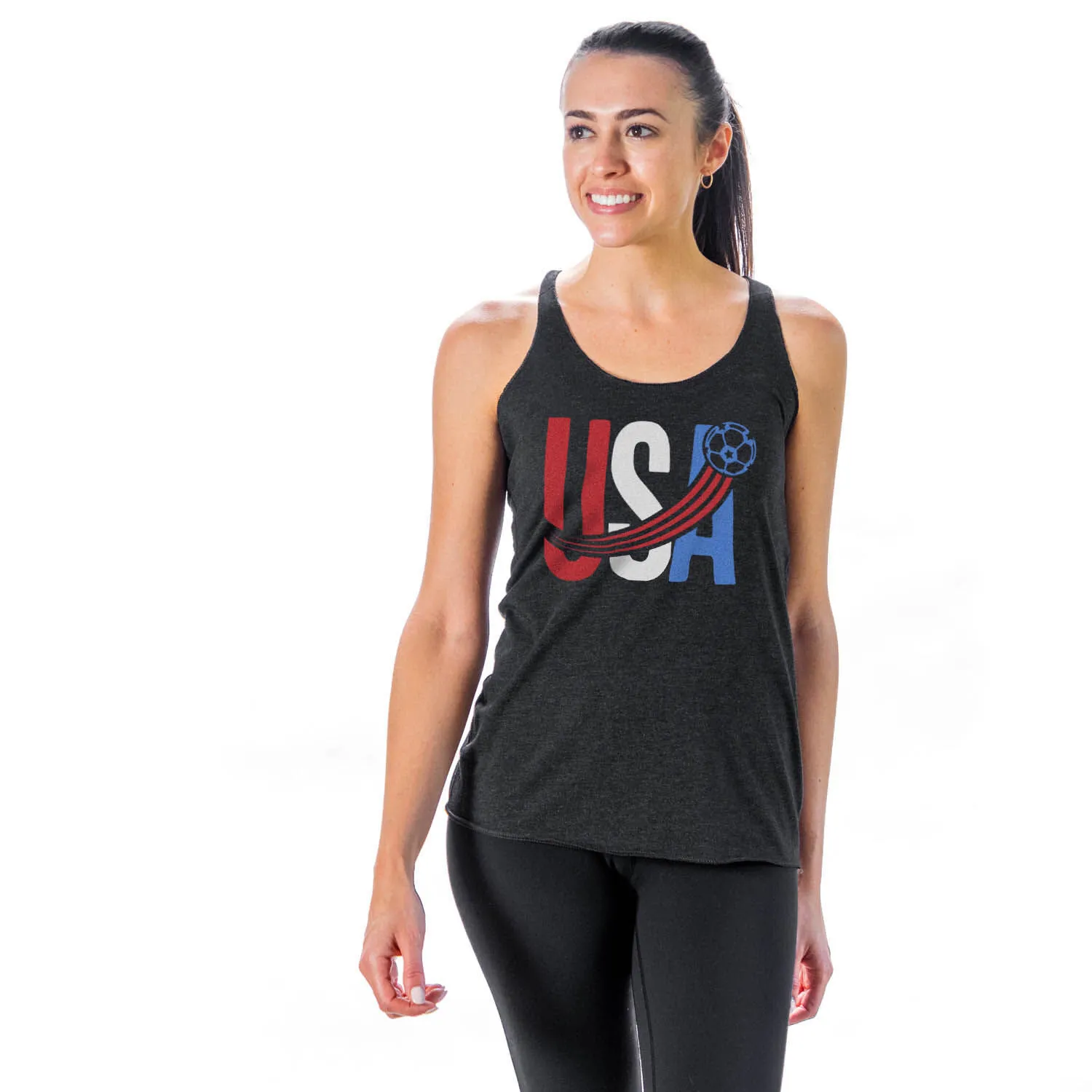 Soccer Women's Everyday Tank Top - USA Patriotic 