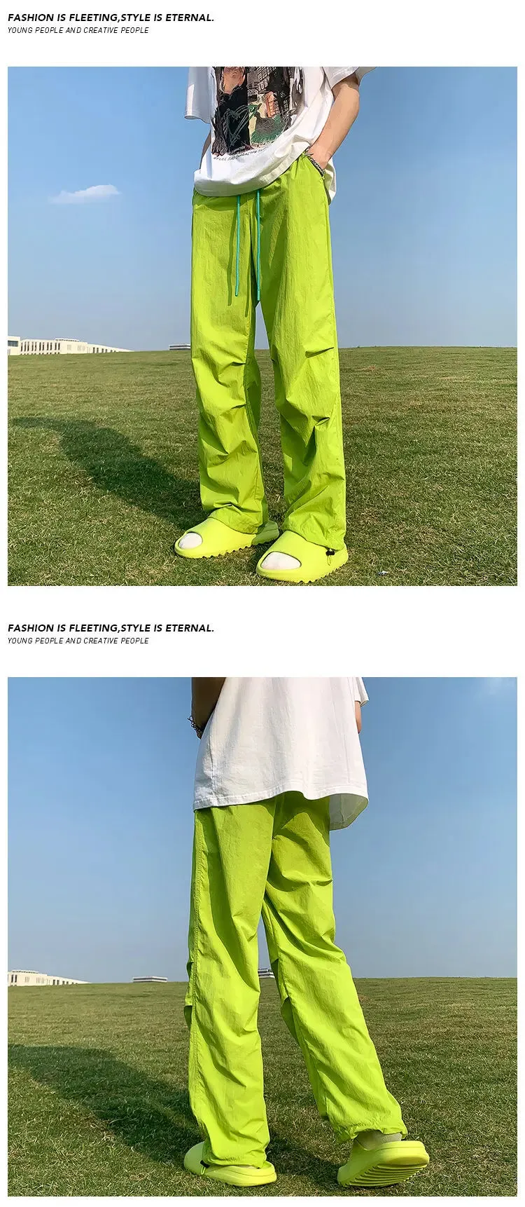 Solid Color Oversized Cargo Pants