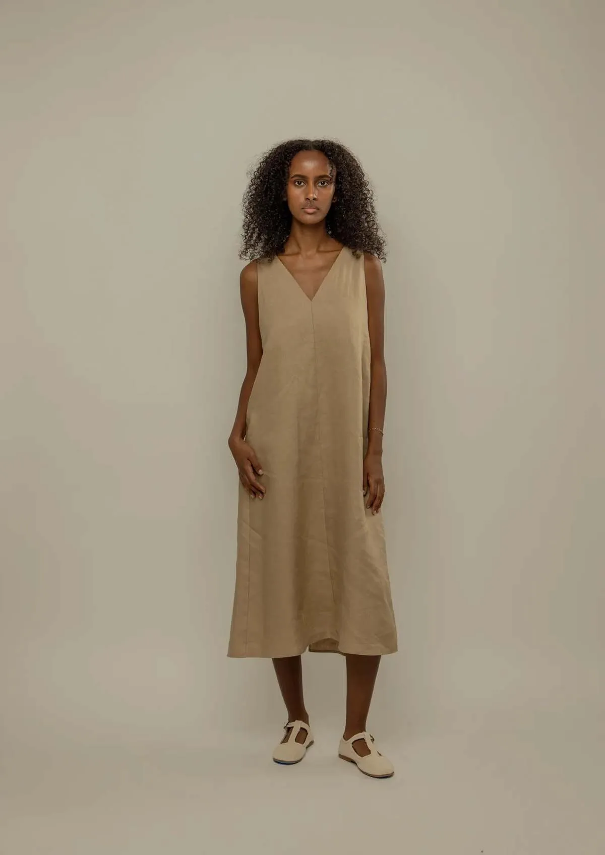 Stanza Dress - Tan