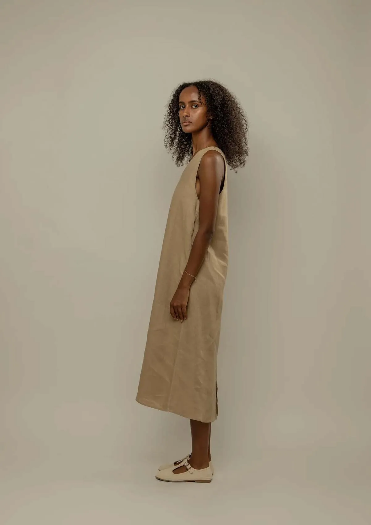 Stanza Dress - Tan