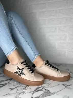 Star Accent Leather Sneakers