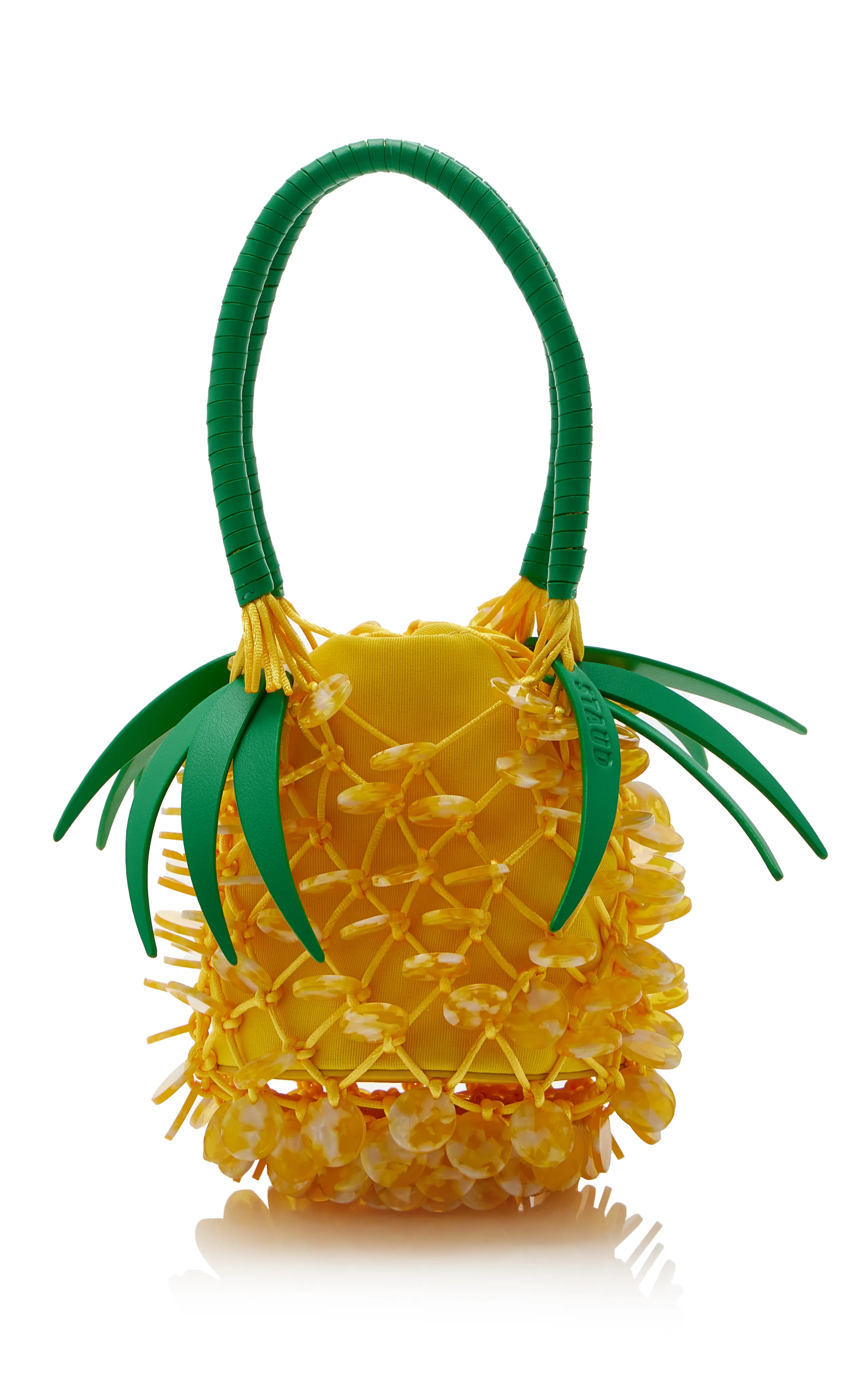 STAUD Pietro Beaded Pineapple Bag