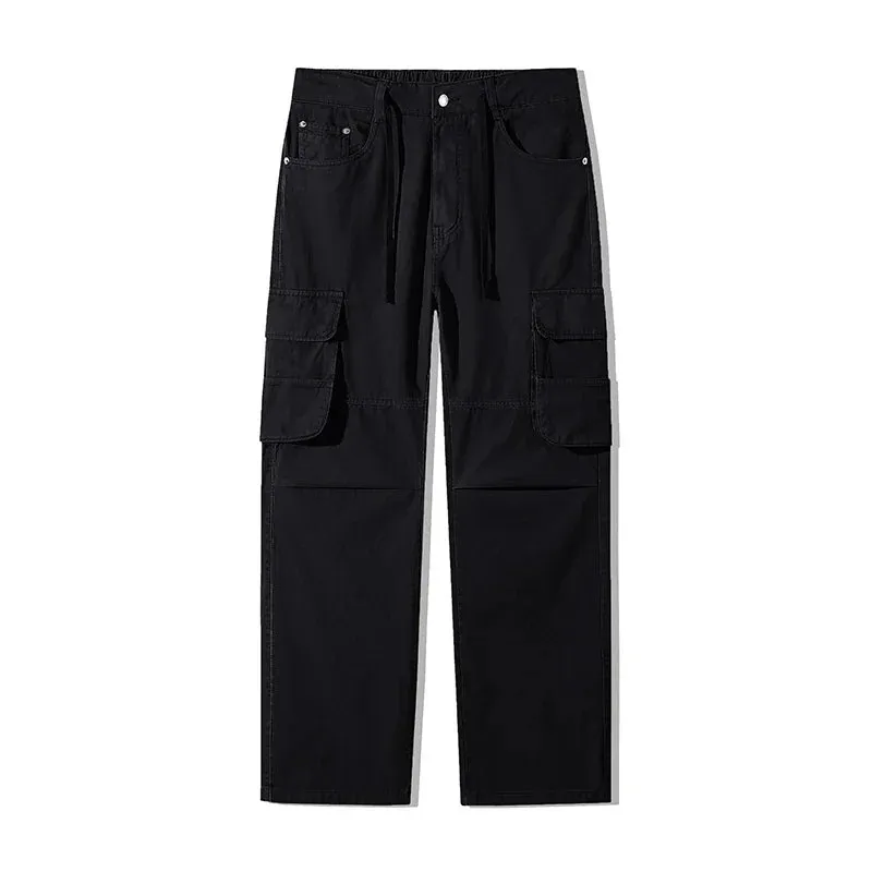 Straight Leg Multi Pocket Cargo Pants