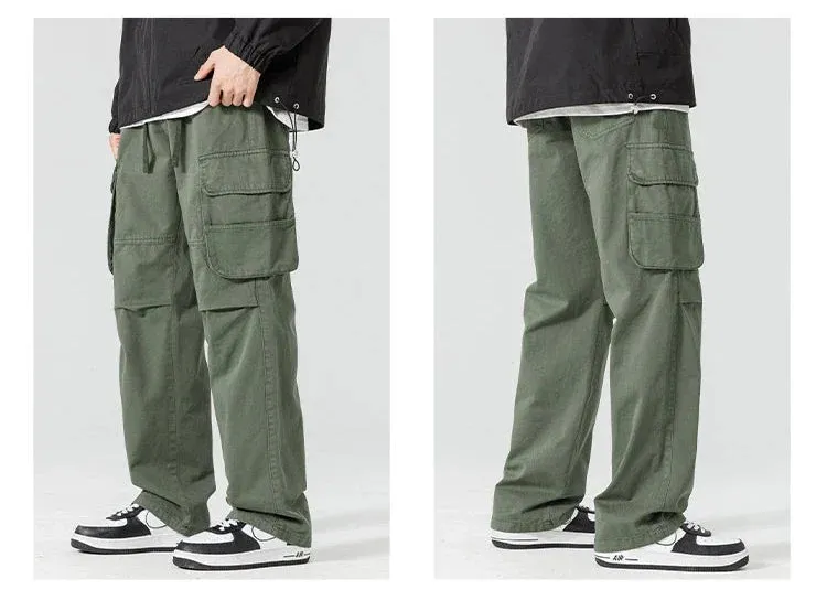 Straight Leg Multi Pocket Cargo Pants