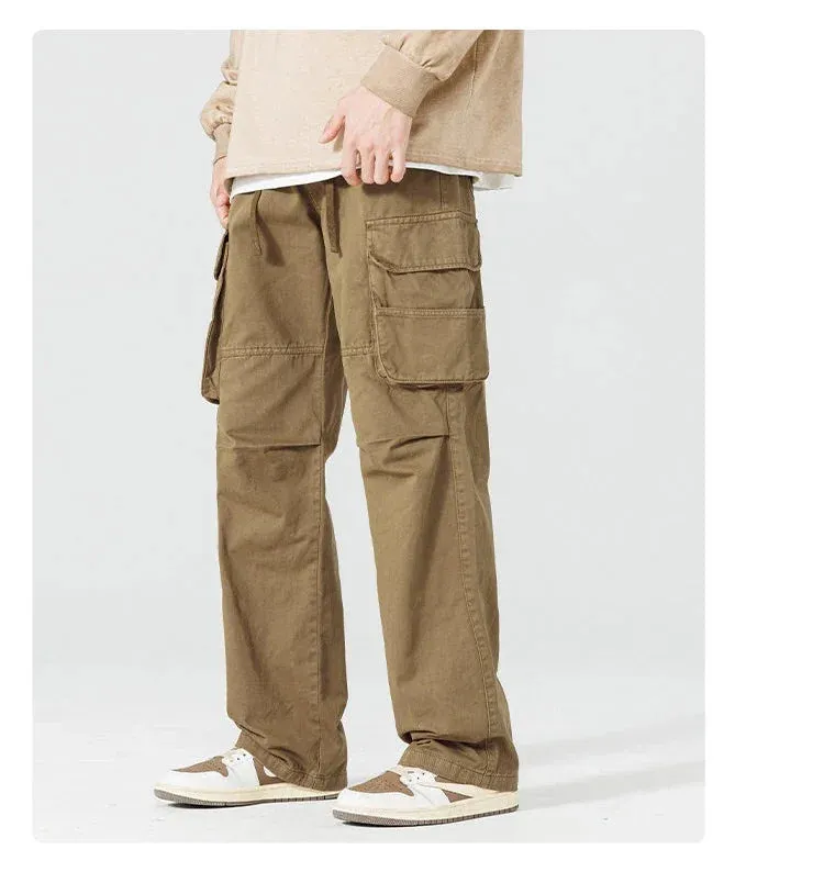 Straight Leg Multi Pocket Cargo Pants