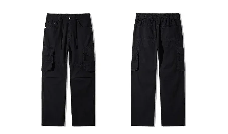 Straight Leg Multi Pocket Cargo Pants