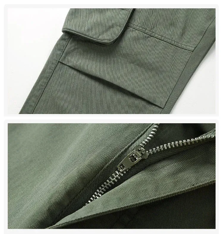 Straight Leg Multi Pocket Cargo Pants