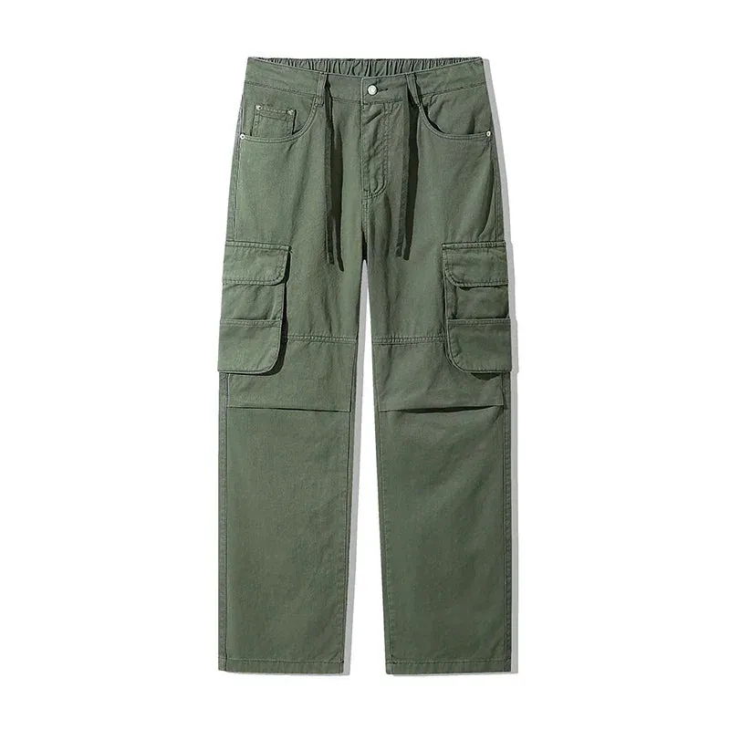 Straight Leg Multi Pocket Cargo Pants