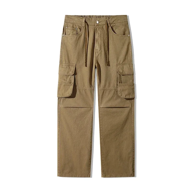 Straight Leg Multi Pocket Cargo Pants