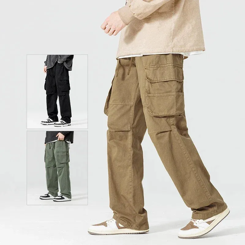 Straight Leg Multi Pocket Cargo Pants