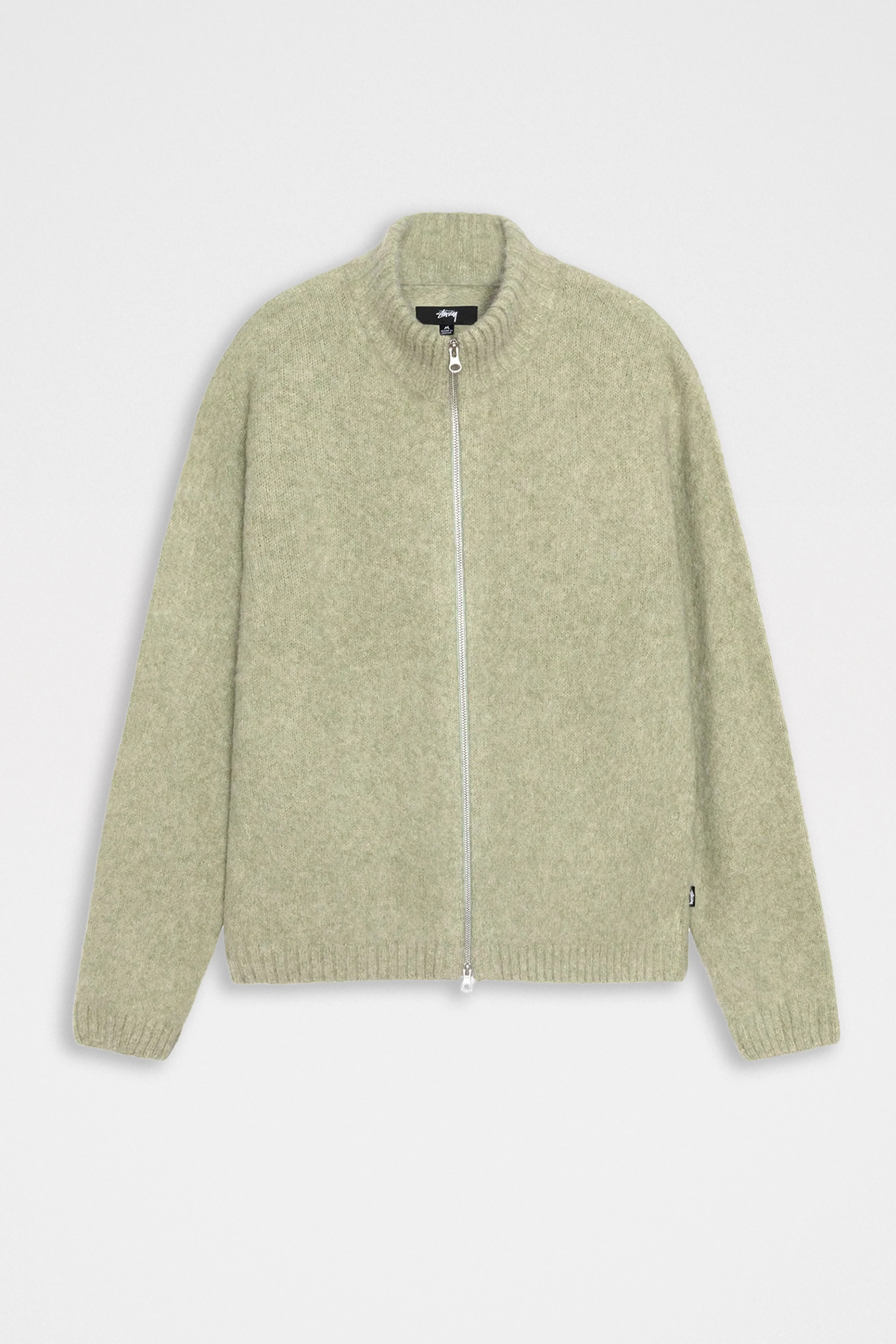 Stüssy Brushed Full Zip Sweater Sage