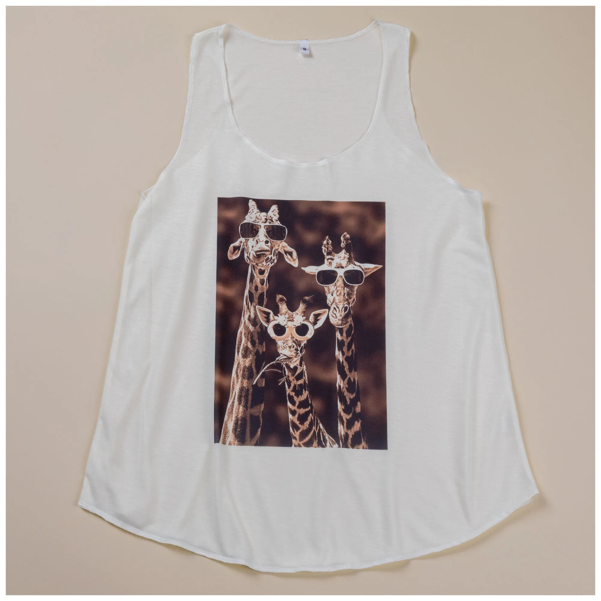 Summer Fun Giraffe Tank Top