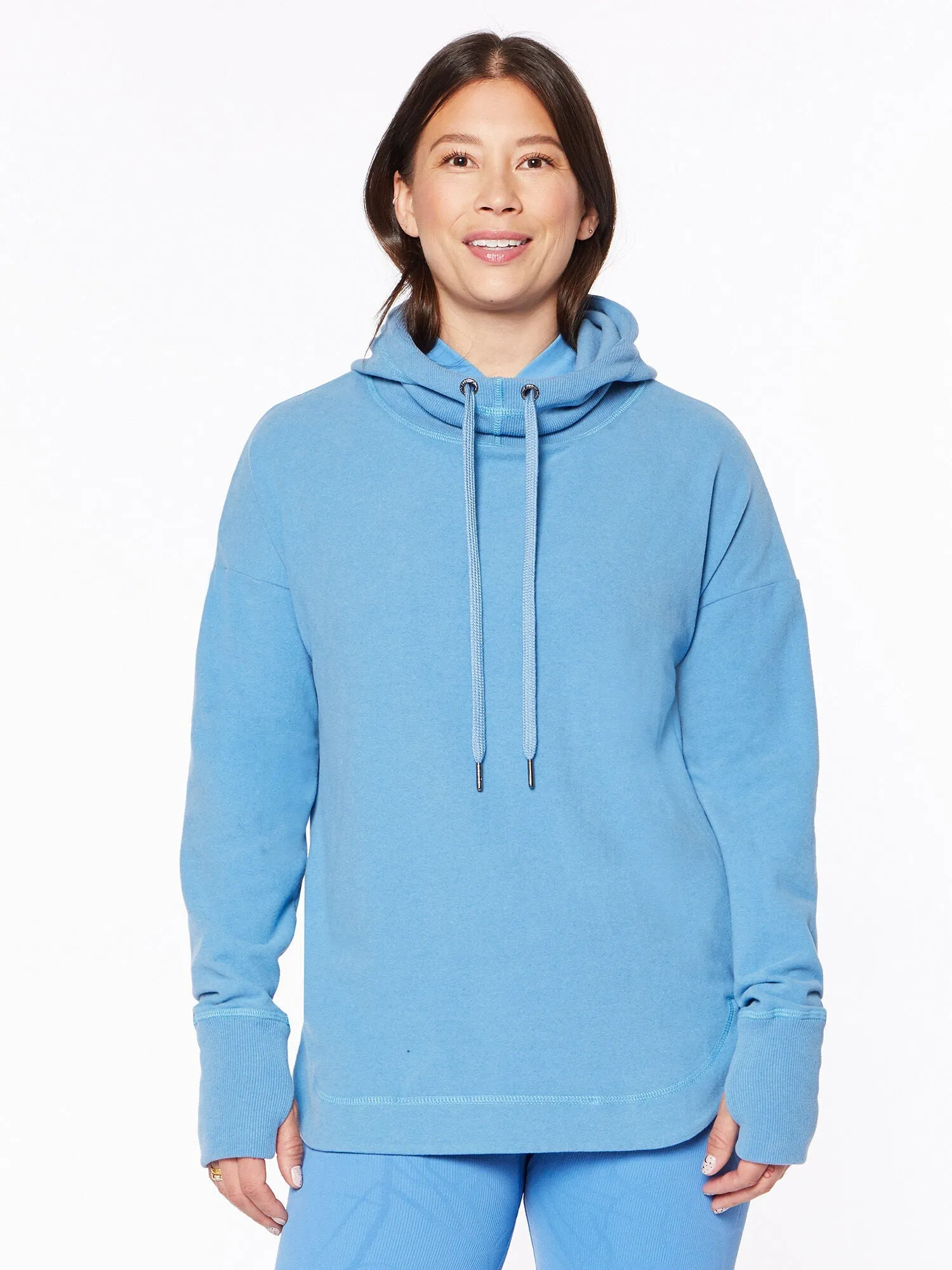 Sweaty Betty | Escape Luxe Fleece Hoodie | Regatta Blue