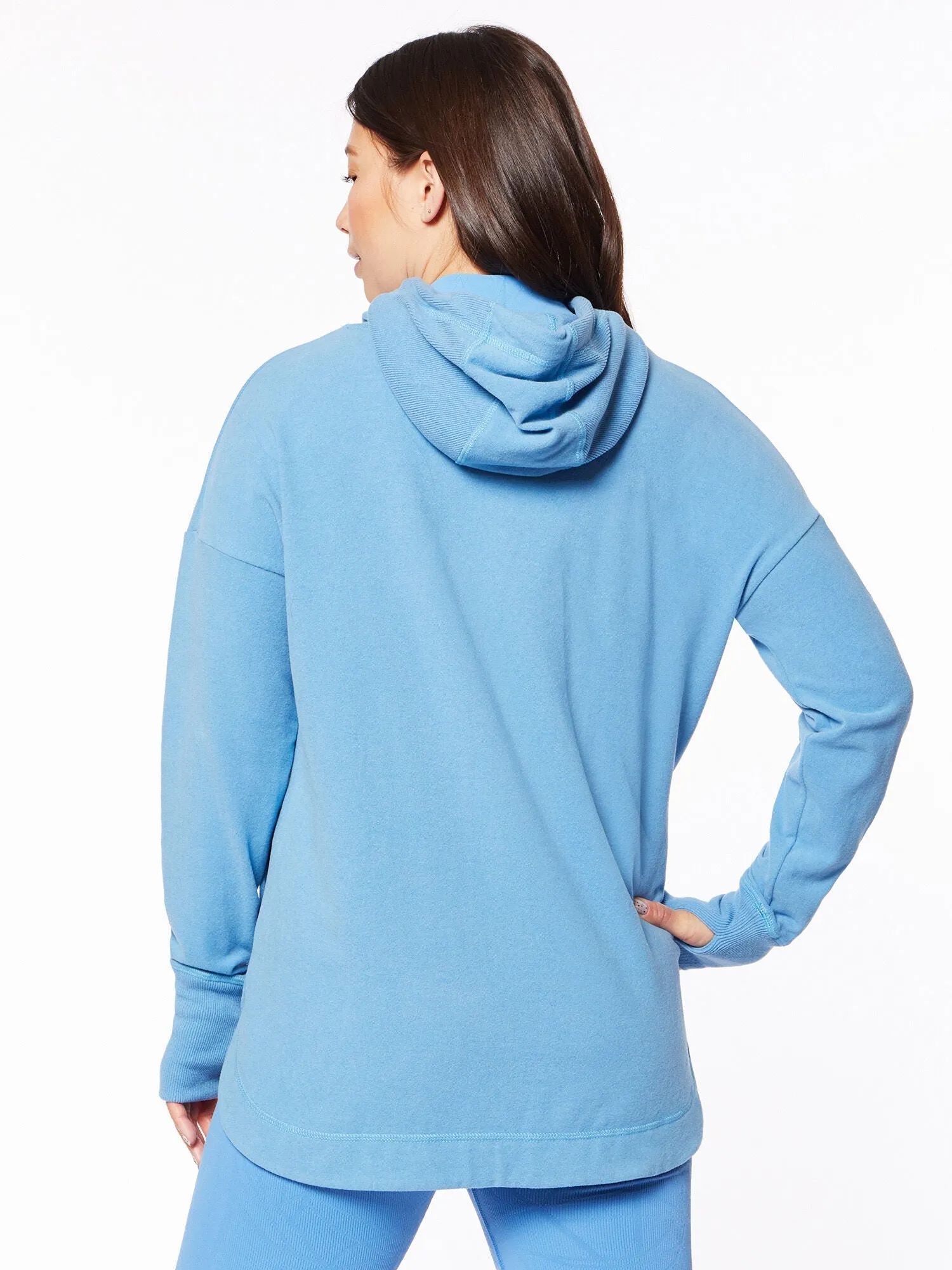 Sweaty Betty | Escape Luxe Fleece Hoodie | Regatta Blue