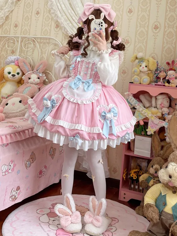 Sweet Lolita Dress Polyester Sleeveless Jumper Lolita Dress